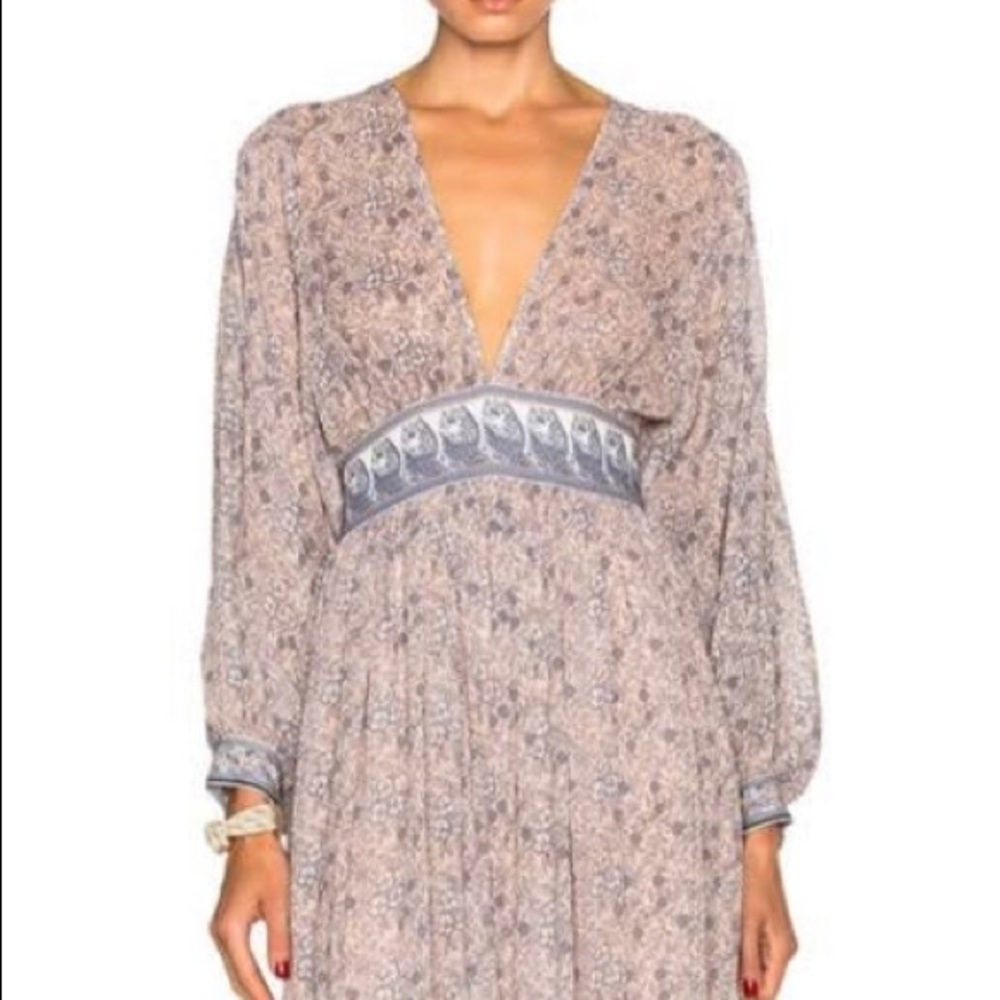 Ulla Johnson Blue and Cream Paisley Maxi Dress - Picture 5 of 6